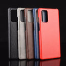 For Samsung Galaxy Note20 Shockproof Litchi Texture PC + PU Case(Brown)