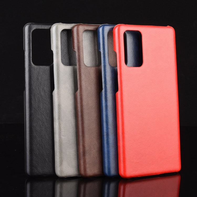 For Samsung Galaxy Note20 Shockproof Litchi Texture PC + PU Case(Brown)