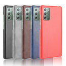 For Samsung Galaxy Note20 Shockproof Litchi Texture PC + PU Case(Brown)