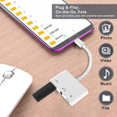3 in 1 USB-C OTG Adapter with 3.5mm Headphone Jack, Compatible for iPad Pro and Type-C Jack Phone