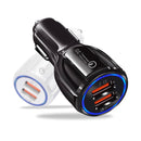 Qc3.0 Dual USB 6A Vehicle Fast Charger / Mobile Phone Tablet Fast Charging(Black)