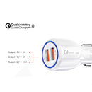 Qc3.0 Dual USB 6A Vehicle Fast Charger / Mobile Phone Tablet Fast Charging(Black)