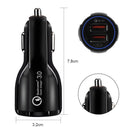Qc3.0 Dual USB 6A Vehicle Fast Charger / Mobile Phone Tablet Fast Charging(Black)