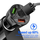 YSY-395KC QC3.0 3 USB 35W High Power Vehicle Charger / Mobile Phone Tablet Universal Vehicle Charger(Black)