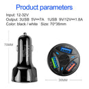YSY-395KC QC3.0 3 USB 35W High Power Vehicle Charger / Mobile Phone Tablet Universal Vehicle Charger(Black)