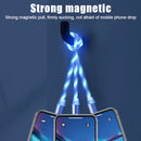 USB to Micro USB Magnetic Suction Colorful Streamer Mobile Phone Charging Cable, Length: 1m(Blue Light)