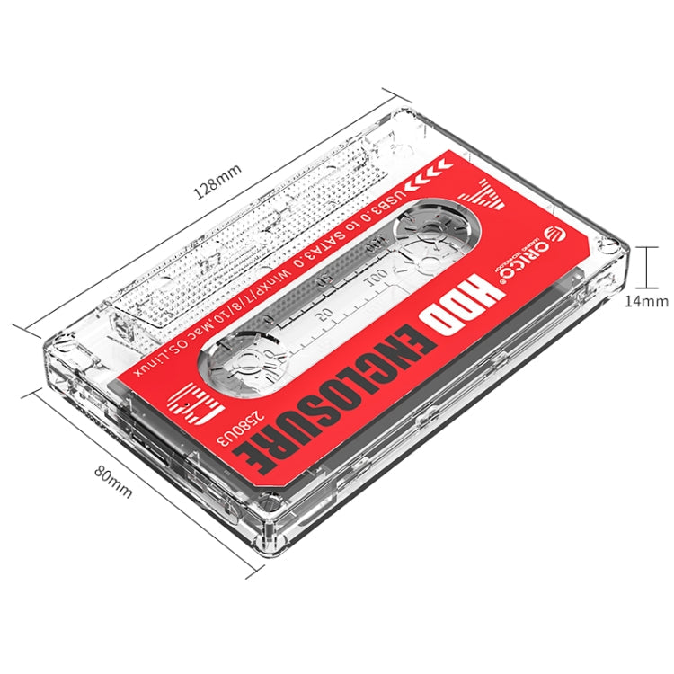 ORICO 2580U3 2.5 inch USB 3.0 Nostalgic HDD Enclosure Mobile Hard Disk Box