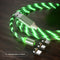 3 in 1 USB to 8 Pin + Type-C / USB-C + Micro USB Magnetic Absorption Colorful Streamer Charging Cable, Length: 1m(Green Light)