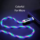 USB to Micro USB Magnetic Suction Colorful Streamer Mobile Phone Charging Cable, Length: 2m(Color Light)