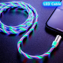 USB to Micro USB Magnetic Suction Colorful Streamer Mobile Phone Charging Cable, Length: 2m(Color Light)