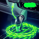 USB to 8 Pin Magnetic Suction Colorful Streamer Mobile Phone Charging Cable, Length: 2m(Green Light)