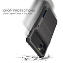 For iPhone 12 / 12 Pro Scratch-Resistant Shockproof Heavy Duty Rugged Armor Protective Case with Card Solt(White)