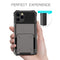 For iPhone 12 Pro Max Scratch-Resistant Shockproof Heavy Duty Rugged Armor Protective Case with Card Solt(Dark Grey)