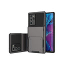 For Samsung Galaxy Note20 Scratch-Resistant Shockproof Heavy Duty Rugged Armor Protective Case with Card Slot(Dark Grey)