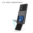 For Samsung Galaxy Note20 Scratch-Resistant Shockproof Heavy Duty Rugged Armor Protective Case with Card Slot(Dark Grey)
