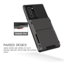 For Samsung Galaxy Note20 Scratch-Resistant Shockproof Heavy Duty Rugged Armor Protective Case with Card Slot(Dark Grey)