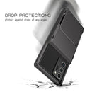 For Samsung Galaxy Note20 Scratch-Resistant Shockproof Heavy Duty Rugged Armor Protective Case with Card Slot(Purple)