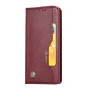 For iPhone 12 Pro Max Knead Skin Texture Horizontal Flip Leather Case with Photo Frame & Holder & Card Slots & Wallet(Wine Red)