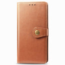 For OPPO Reno 2F/Reno 2Z Retro Solid Color Leather Buckle Phone Case with Lanyard & Photo Frame & Card Slot & Wallet & Stand Function(Brown)