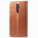 For OPPO Reno 2F/Reno 2Z Retro Solid Color Leather Buckle Phone Case with Lanyard & Photo Frame & Card Slot & Wallet & Stand Function(Brown)