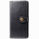 For OPPO Reno 2F/Reno 2Z Retro Solid Color Leather Buckle Phone Case with Lanyard & Photo Frame & Card Slot & Wallet & Stand Function(Black)