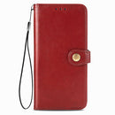 For OPPO Reno 2F/Reno 2Z Retro Solid Color Leather Buckle Phone Case with Lanyard & Photo Frame & Card Slot & Wallet & Stand Function(Black)