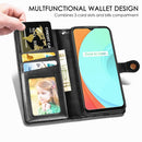 For OPPO Reno 2F/Reno 2Z Retro Solid Color Leather Buckle Phone Case with Lanyard & Photo Frame & Card Slot & Wallet & Stand Function(Blue)