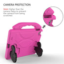 EVA Shockproof Tablet Case with Thumb Bracket For iPad 4 / 3 / 2(Rose Red)