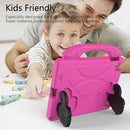 EVA Shockproof Tablet Case with Thumb Bracket For iPad 4 / 3 / 2(Rose Red)