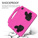 EVA Shockproof Tablet Case with Thumb Bracket For iPad 4 / 3 / 2(Rose Red)