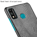 For Huawei Honor 9X Lite Shockproof Crocodile Texture PC + PU Case(Black)