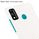 For Huawei Honor 9X Lite Shockproof Crocodile Texture PC + PU Case(White)