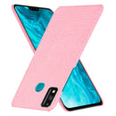 For Huawei Honor 9X Lite Shockproof Crocodile Texture PC + PU Case(Pink)