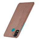For Huawei Honor 9X Lite Shockproof Crocodile Texture PC + PU Case(Brown)