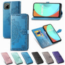 For OPPO Realme C11 Mandala Flower Embossed Horizontal Flip Leather Case with Bracket / Card Slot / Wallet / Lanyard(Green)
