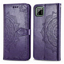 For OPPO Realme C11 Mandala Flower Embossed Horizontal Flip Leather Case with Bracket / Card Slot / Wallet / Lanyard(Purple)