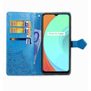 For OPPO Realme C11 Mandala Flower Embossed Horizontal Flip Leather Case with Bracket / Card Slot / Wallet / Lanyard(Blue)