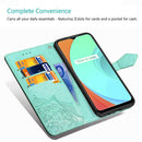 For OPPO Realme C11 Mandala Flower Embossed Horizontal Flip Leather Case with Bracket / Card Slot / Wallet / Lanyard(Black)
