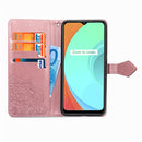 For OPPO Realme C11 Mandala Flower Embossed Horizontal Flip Leather Case with Bracket / Card Slot / Wallet / Lanyard(Rose Gold)