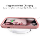 For iPhone 12 mini Wave Pattern 3 in 1 Silicone+PC Shockproof Protective Case(Rose Gold)