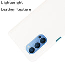 For OPPO Reno4 Shockproof Crocodile Texture PC + PU Case(White)