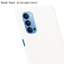 For OPPO Reno4 Shockproof Crocodile Texture PC + PU Case(White)