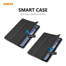 ENKAY ENK-8011 PU Leather + TPU Smart Case with Pen Slot for Samsung Galaxy Tab S8 / Galaxy Tab S7 11.0 T870 / T875(Black)