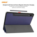 ENKAY ENK-8011 PU Leather + TPU Smart Case with Pen Slot for Samsung Galaxy Tab S8 / Galaxy Tab S7 11.0 T870 / T875(Dark Blue)