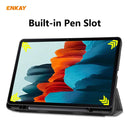 ENKAY ENK-8011 PU Leather + TPU Smart Case with Pen Slot for Samsung Galaxy Tab S8 / Galaxy Tab S7 11.0 T870 / T875(Grey)