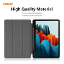 ENKAY ENK-8011 PU Leather + TPU Smart Case with Pen Slot for Samsung Galaxy Tab S8 / Galaxy Tab S7 11.0 T870 / T875(Grey)