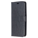 For Motorola Moto G8 Crazy Horse Texture Horizontal Flip Leather Case with Holder & Card Slots & Wallet & Photo Frame(Black)