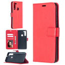 For Motorola Moto G8 Crazy Horse Texture Horizontal Flip Leather Case with Holder & Card Slots & Wallet & Photo Frame(Red)