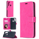 For Motorola Moto G8 Crazy Horse Texture Horizontal Flip Leather Case with Holder & Card Slots & Wallet & Photo Frame(Rose)