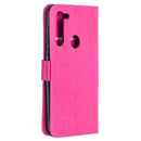 For Motorola Moto G8 Crazy Horse Texture Horizontal Flip Leather Case with Holder & Card Slots & Wallet & Photo Frame(Rose)